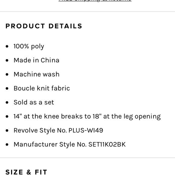 Plush Revolve Cozy Knit Set NWT - Picture 3 of 5